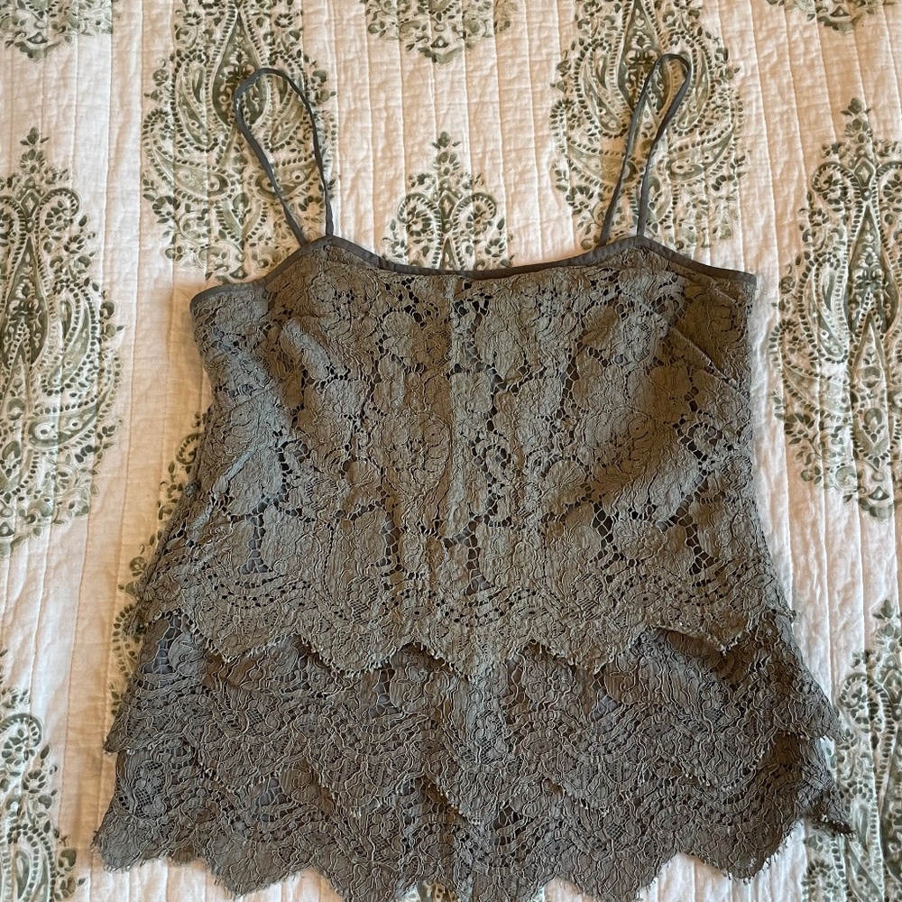 J Crew Silk & Lace Top